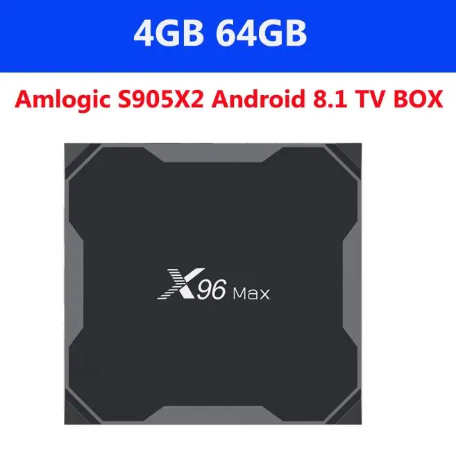 X96MAX Android 8,1 ТВ приставка Amlogic S905X2 LPDDR4 4 Гб 64 Гб четырехъядерный 2,4G& 5 ГГц двойной Wifi Bluetooth 1000M H.265 4K X96 max Smart tv - Цвет: 4G 64G TV Box