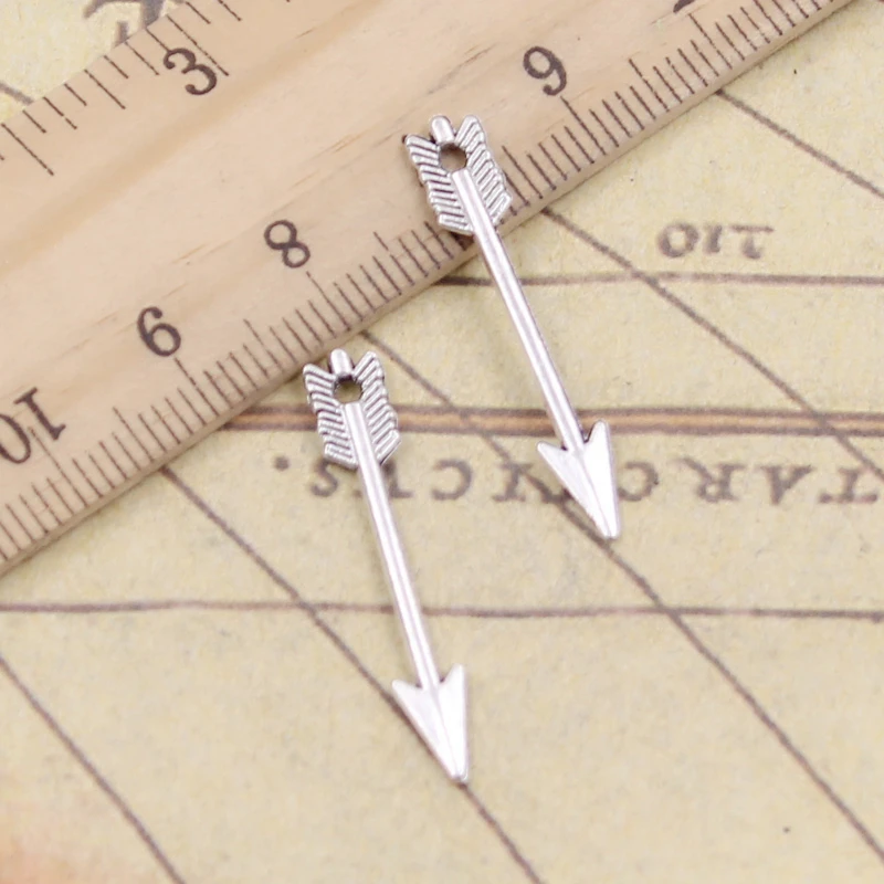 

20pcs Charms arrow 30x5mm Tibetan Silver Plated Pendants Antique Jewelry Making DIY Handmade Craft