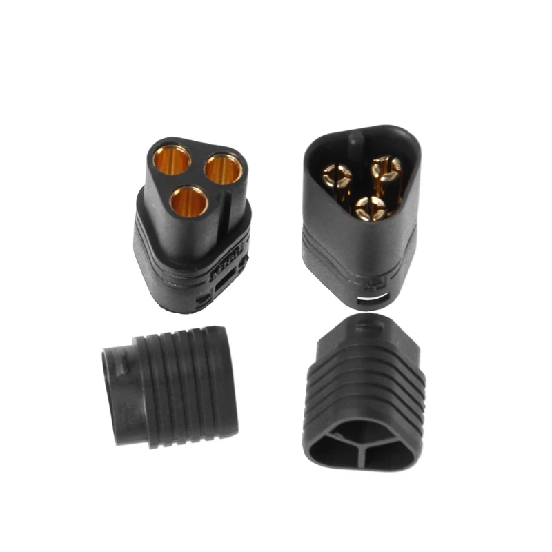 

1 Pair MT60 3.5mm 3 Pole Bullet Connector Plug Male & Female For RC ESC to Motor