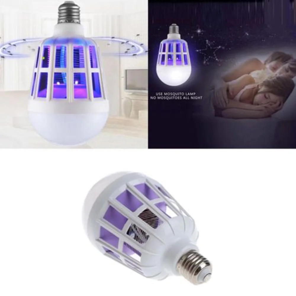 1200lm E27 LED Anti Mosquito Light Bulb Flying Insects Moths Killer