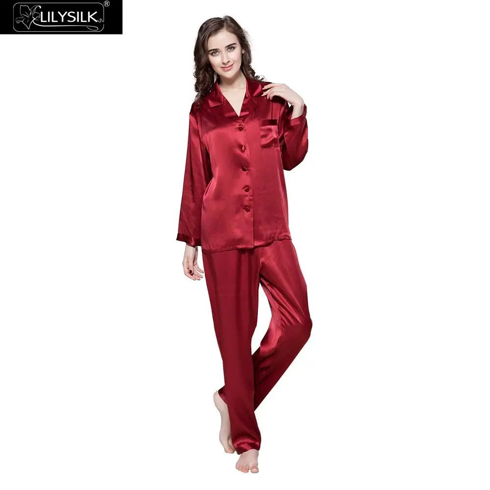 LilySilk Pajamas Set Women 16 Momme Pure 100 Silk Ladies Sleepwear