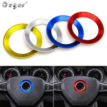 Ceyes автомобильный Стайлинг рулевое колесо кольцо логотип эмблемы аксессуары чехол для Skoda Octavia A 7 A7 A5 2 Rapid Декоративные Чехлы