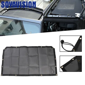 

Car Roof Mesh Black Top Sunshade Cover UV Sun Shade Mesh For Jeep Wrangler 2018 JL Car Styling