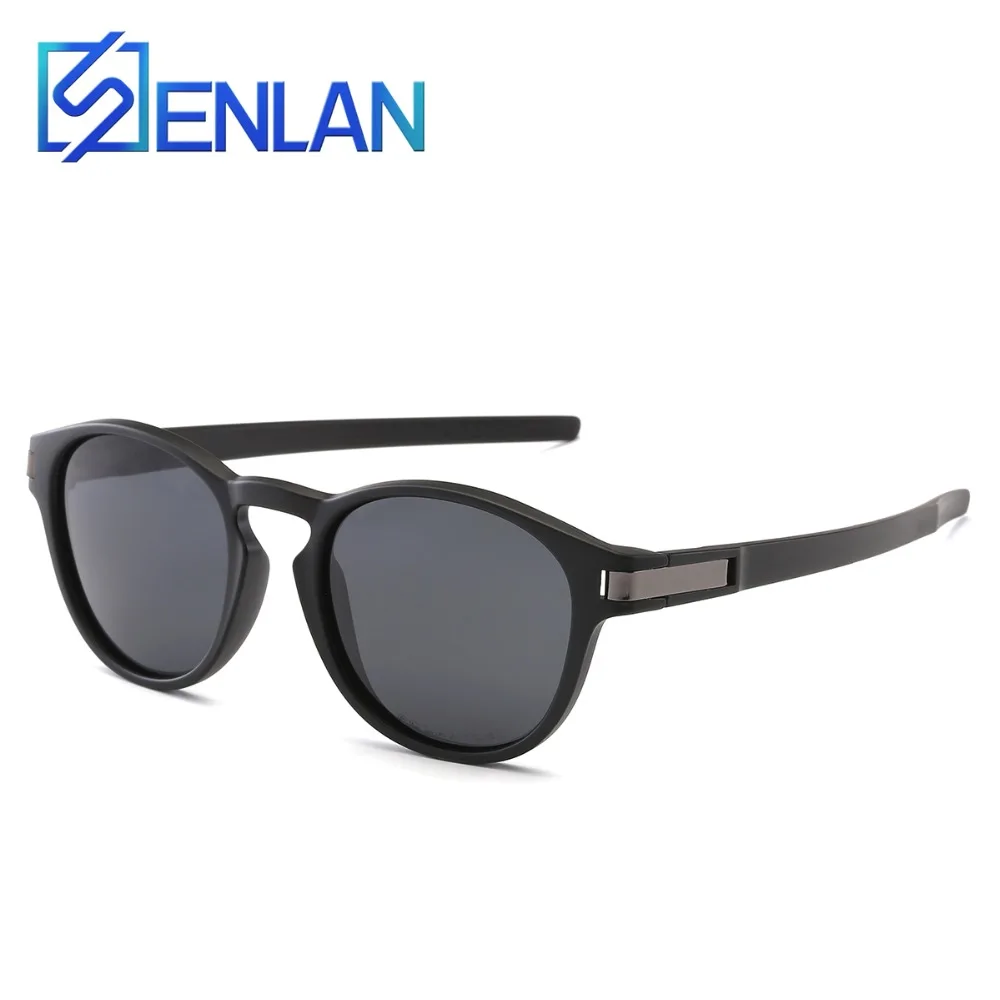 SENLAN Polarized TR Vintage Sunglasses Men Pilot Round UV400 Eyewear