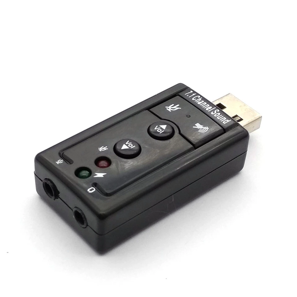 Внешняя мини звуковая карта USB 2 0 7 1 каналов 3D Виртуальная 12 Мбит/с аудио микрофон