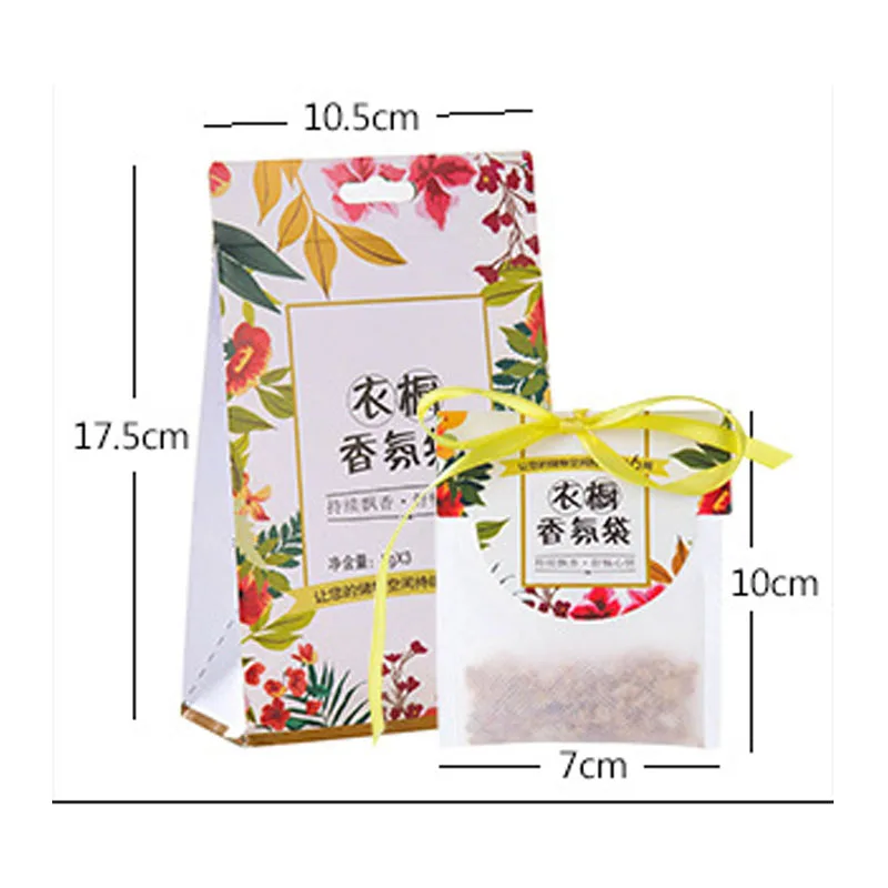 3PcsPack Aromatherapy Natural Smell Incense Wardrobe Sachet Air Fresh Refreshing Scent Bag Perfume Vanilla Lavender Rose Lily