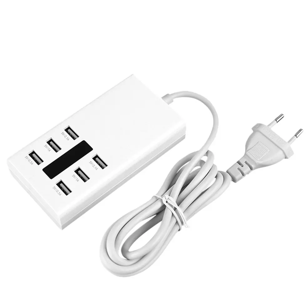 

10PCS EU/US/AU Plug 7.2A Output 6 Ports USB Charger for Smart Phone for Camera
