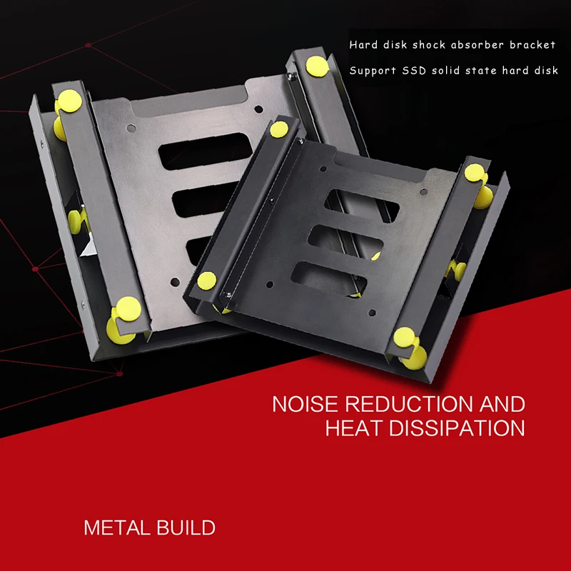 

3.5 SATA SSD Hard Disk 5.25 Hard disk Shock Absorber Bracket Converter Installation Kit w/w Equipped