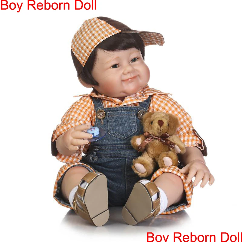 NPK мальчик Кукла reborn 22 дюйма 55 см силиконовые куклы baby реалистичные дети игровой