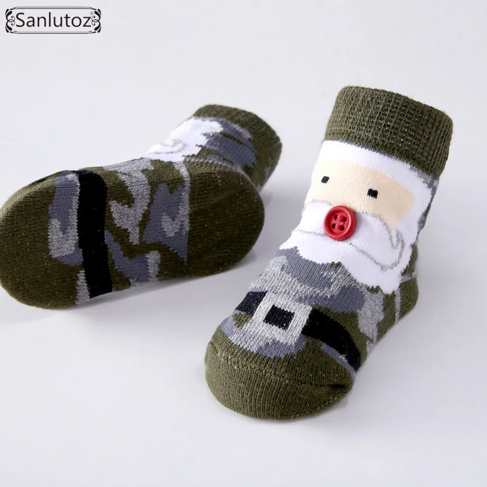 Sanlutoz/носки для младенцев, детские рождественские носки для дня рождения, носки для новорожденных подарок для детей от 0 до 12 месяцев, Санта-олень