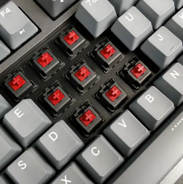 Механическая клавиатура DURGOD Cherry MX Switch N-key rolllover 87 клавиш(PBT) интерфейс type C для геймера/машиниста/офиса(qwerty-раскладка - Цвет: Red Switches