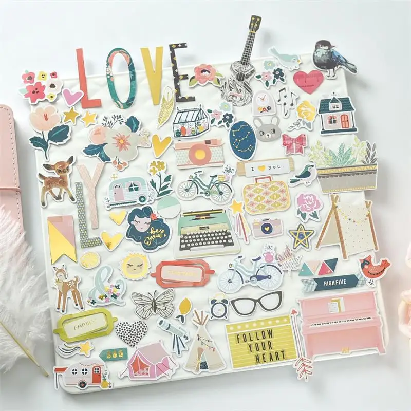 

ZFPARTY Follow your heart Cardstock Die Cuts for Scrapbooking Happy Planner/Card Making/Journaling Project