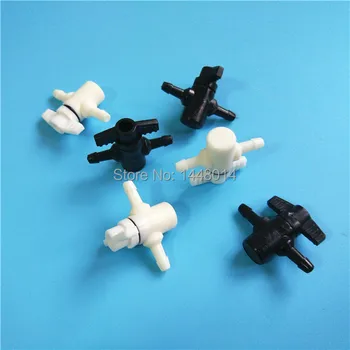 

Outdoor large format printer bulk ink system ink valve white/Xenons Mimaki Roland Mutoh Flora plotter manual 3 ways valve 10pcs