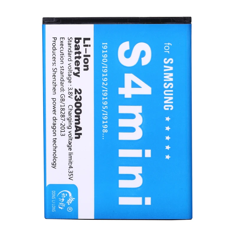 

DLL New 2300mAh B500BE B500AE Li-ion Battery for Samsung GALAXY S4 Mini 4 pin i9190 i9198 not suit 3 pin i9192