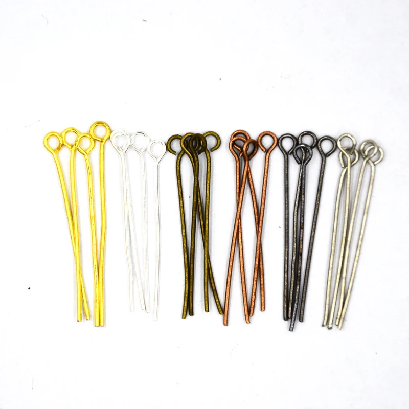 200pc/lot 30mm Metal Eye Head Pins Needles Eye Pins DIY Jewelry