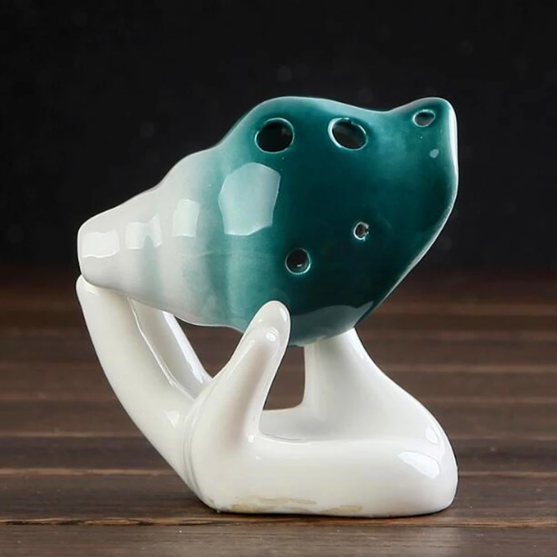 

Cartoon Cute Shape 6 Holes Ocarina Flute Wind Musical Instruments flute Zelda Ceramic Flauta Ocarina Instrumento for childen Toy
