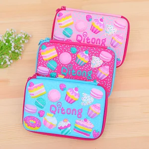 Cute Kawaii School Pencil Case for Boys Girls Pen Box EVA 3D Large Waterproof Penalty Pencilcase Cake Bag Case Stationery Pouch