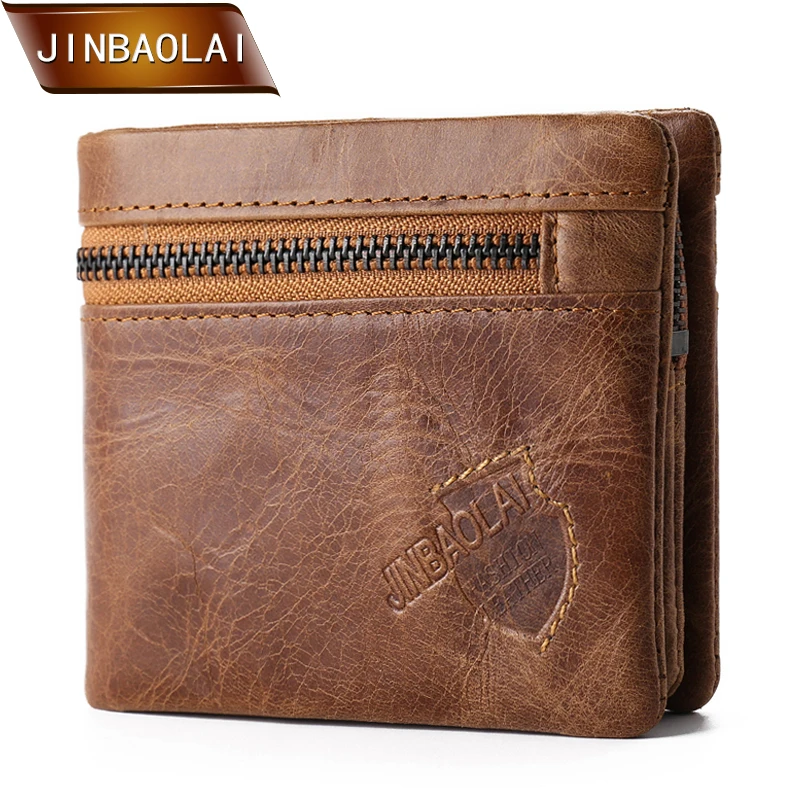 Men Genuine Oil Leaher Wolf Bifold Wallet Card Holder Coin Purse Gift