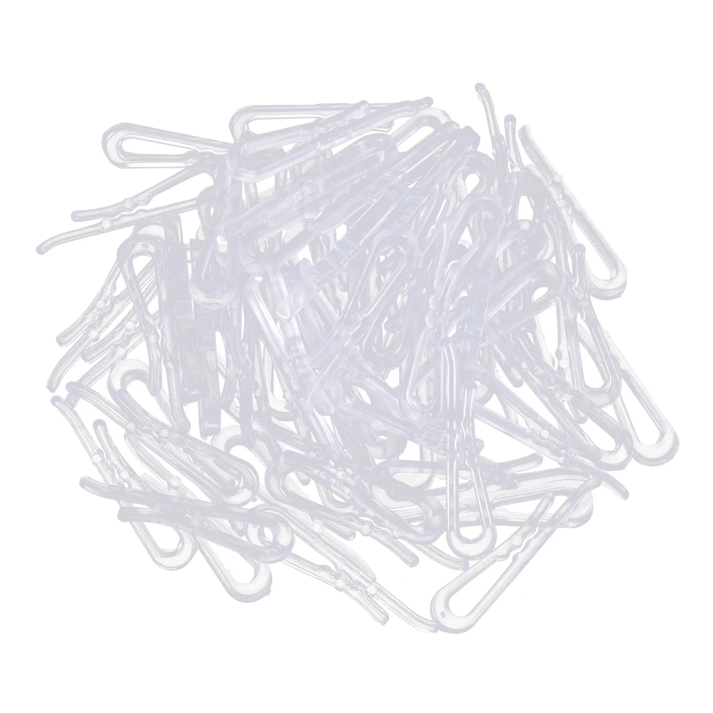 200Pcs 40*3mm Plastic Clip With Teeth For Dress Shirt Garment Packaging DIY