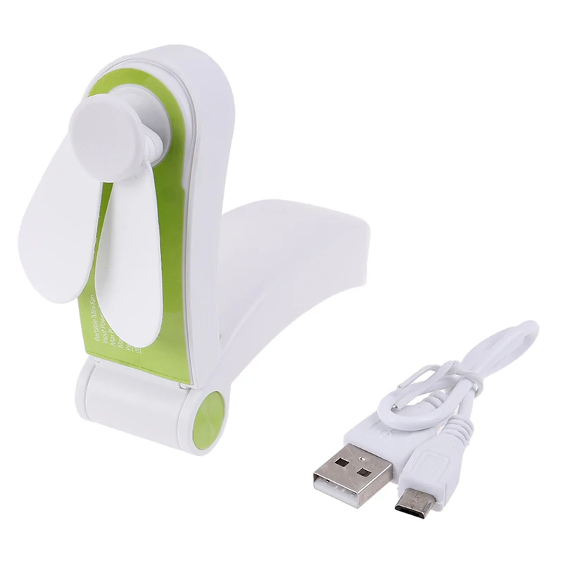 1 шт. Usb карманный складной вентилятор электрический портативный вентилятор Настольный Электрический вентилятор вечерние мини-подарки - Цвет: Зеленый