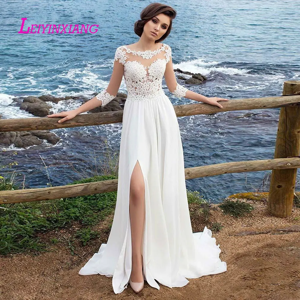 

leiyinxiang Wedding Dress Bride Dress Vestido De Noiva Backless Natural Sexy A-line Luxury Appliques Sweetheart Lace Elegant
