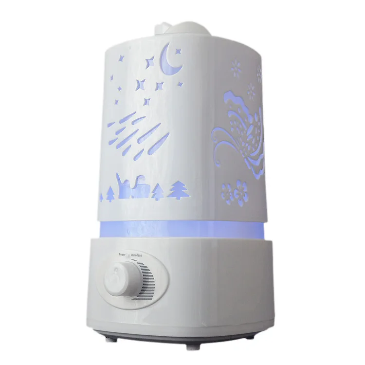 

Creative Ultrasonic Humidifier Carving Aromatherapy Humidifying Machine with Colorful Night Light Low Noise Mini Air Purifier