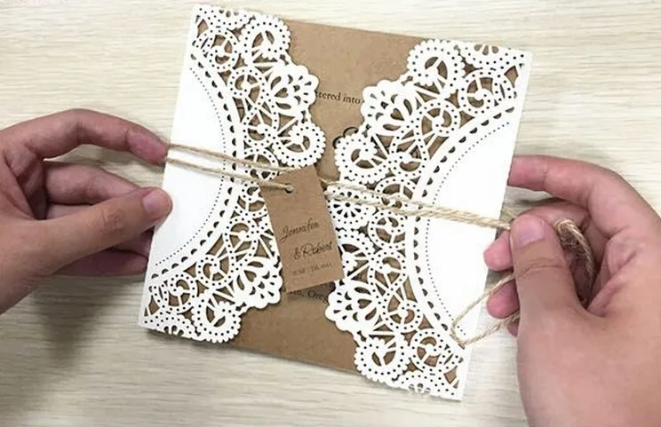 White Lace Invitation