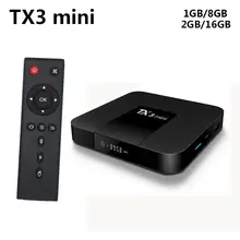 Tanix TX3 Mini Smart Android 7.1 TV Box S905W 2GB RAM DDR3+16GB ROM eMMC 4K Support WiFi 2.4GHz Miracast Airplay DLNA iptv m3u