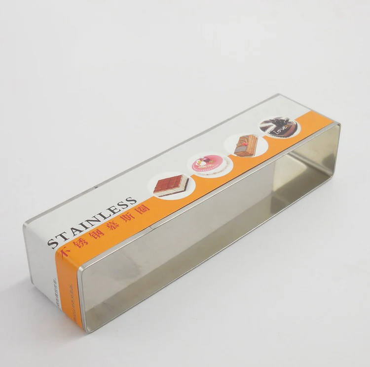 

Rectangular Stainless Steel Long Elongated Biscuit Cookies Mold Cutter Mousse Ring Cake Mould