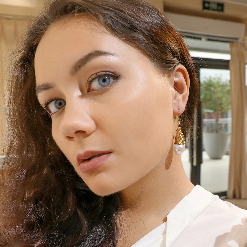 DAIMI Charm тяжелые серьги ручной работы модные ювелирные изделия около 14 мм Серьги с