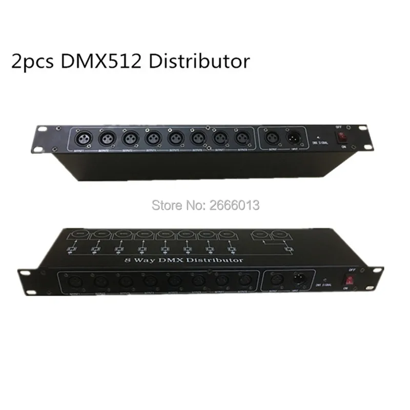 

2pcs/lot Stage Light Controller DJ DMX512 Splitter Light Signal Amplifier Splitter 8 Way DMX Distributor For Stage Equipments