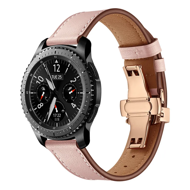 Кожаный ремешок для samsung gear S3 Frontier/классический ремешок для часов Galaxy watch 46 мм Браслет Смарт-часы аксессуары 22 мм ремешок для часов