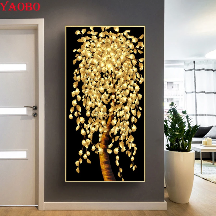 

Nordic Style Large DIY Diamond Painting Money Tree Diamond Embroidery Full Square Cross Stitch Rhinestones Mosaic Diamond round