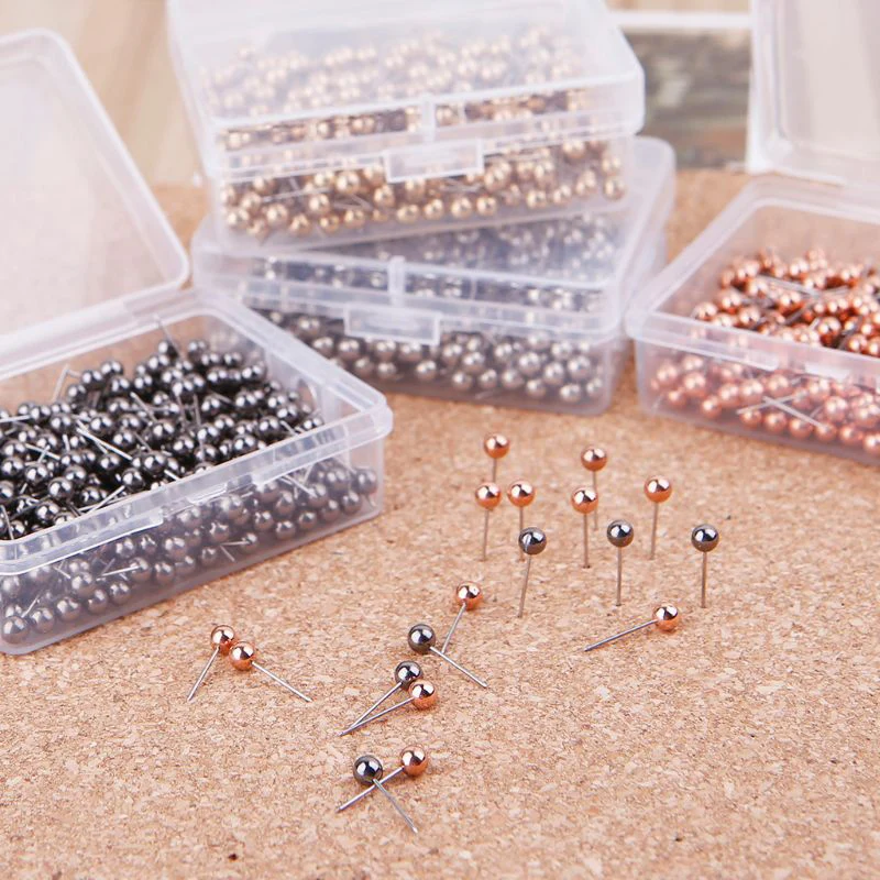

100/200pcs Ball Head Pins Tacks Multicolor Sewing Pin Practical Dressmaking Decorating Pins DIY Handcrafts Ornament Sewing Tool