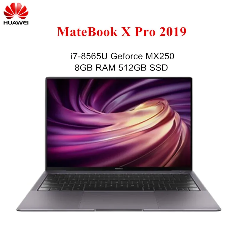 2021 HUAWEI MateBook X Pro Laptop 13.9 inch Windows10 Intel Core i7-8565U Quad Core 1.8GHz 8GB 512GB Notebook Geforce MX250 PC 2021 HUAWEI MateBook X Pro Laptop 13.9 inch Windows10 Intel Core i7-8565U Quad Core 1.8GHz 8GB 512GB Notebook Geforce MX250 PC