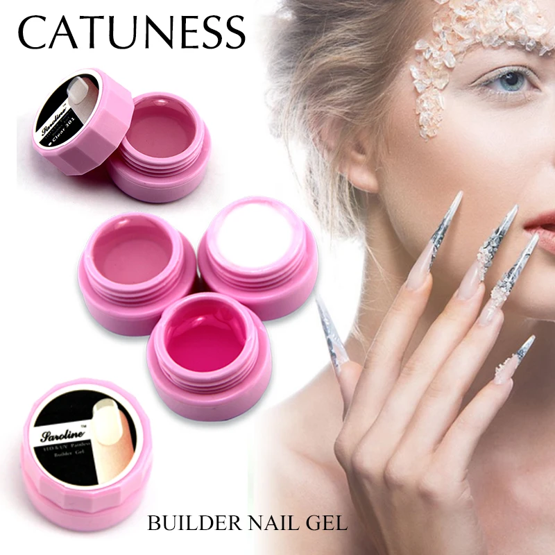 

CATUNESS Painted Colorful Polish Gel Beauty Finger Extended Translucent Pink Jelly Color Fix Nail Tip UV Bio Gel Nail Polish