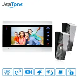 JeaTone 7 "Проводной Видео Домофонные дверной звонок безопасности дома, домофон Системы 1200TVL Камера светодиодный Цвет Дисплей монитор Главная