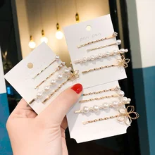 4 шт./компл. с цветами и жемчугом металлический зажим для волос, лента для волос гребень заколка для волос обруч для волос, заколка для волос аксессуары Красота Инструменты для укладки волос