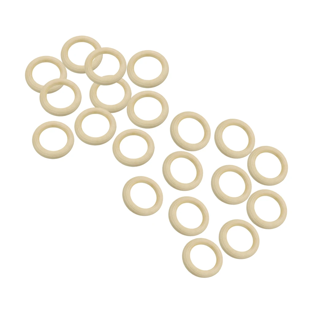 20Pcs Unfinished Solid Wooden Rings for Craft, Natural Wooden Ring Pendant and Connectors Jewelry Making, 50mm / 1.97inch
