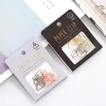 10 шт./упак. полигон металлические закладки бумажные зажимы рекламные подарочные канцелярские пленки Bookmarks для книжных маркеров