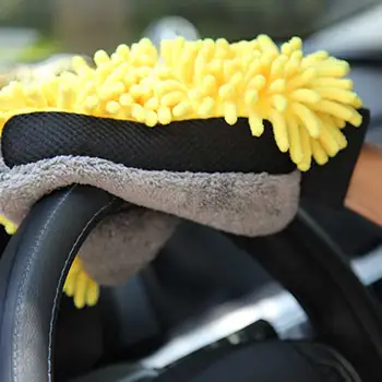 

1 Pcs Water Proof Car Wash Microfiber Chenille Glove 4 In 1 Multifunction Thick Car Cleaning Glove Car Wax Detailing Brush