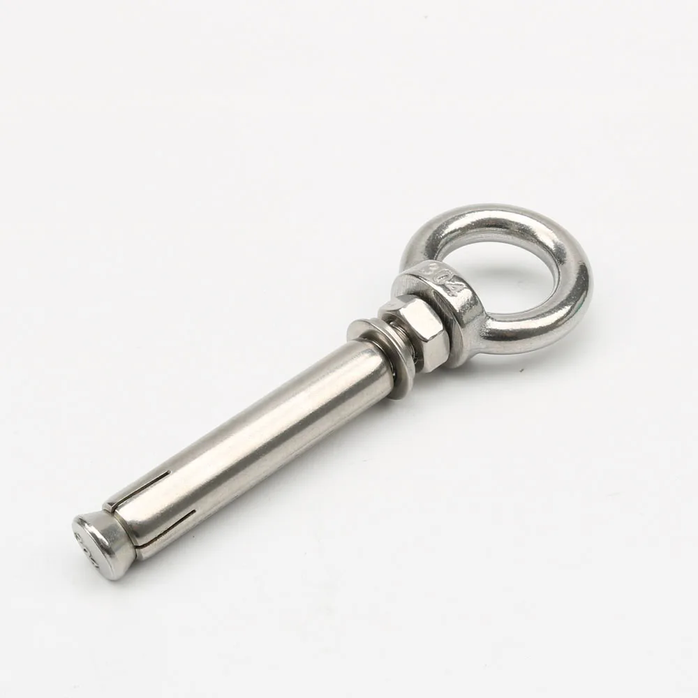 

2 Pcs M8 304 Stainless Steel Lift Eye Ring Nut Concrete Anchor Sleeve Expansion Bolt Screw Free Shpping