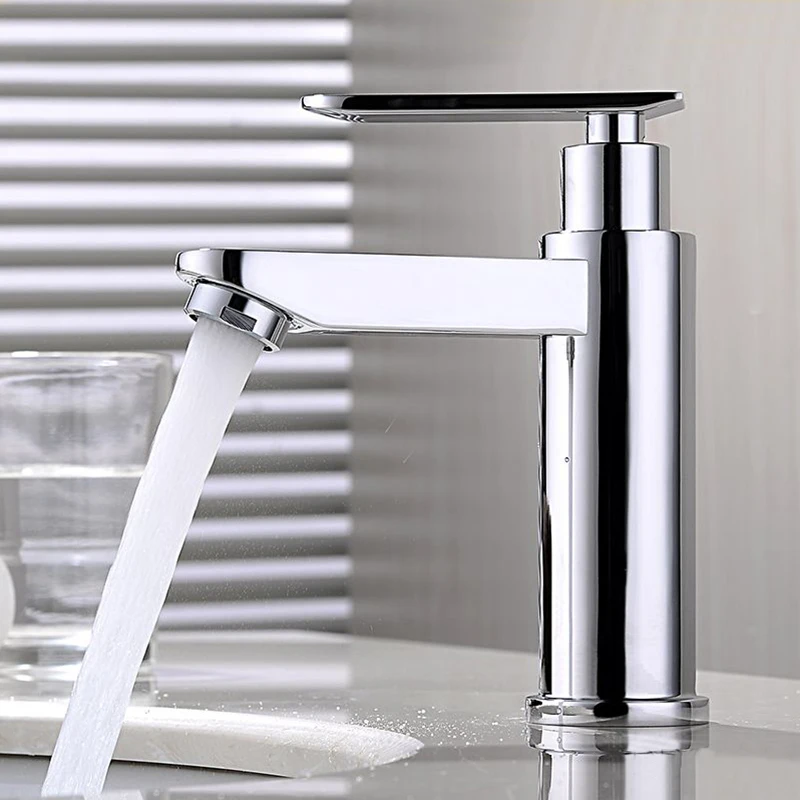 JOOE chrome bathroom faucet Single Handle water tap single cold waterfall faucet torneira do banheiro robinet salle de bain