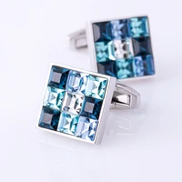 Blue Square Crystal Cufflinks 6