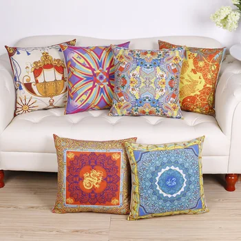 

Custom Made Cushion Cover Pillow Case Seat Lumbar Envelop for Sofa Linen Cotton 45*45cm 55*55cm Geometric