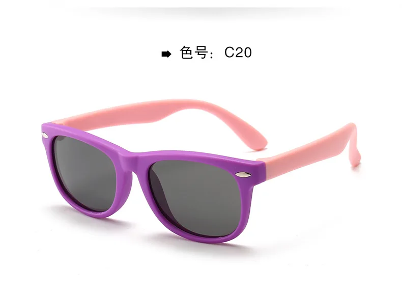 Детские солнцезащитные очки, новые детские поляризованные солнцезащитные очки, модные детские солнцезащитные очки с кошачьим глазом, UV400, детские солнцезащитные очки, очки для мальчиков и девочек - Цвет линз: C20