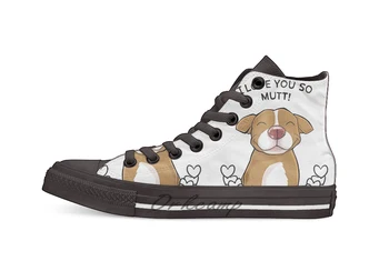 

I Love You So Mutt Novelty Design Casual Canvas Shoes Custom shoes Drop Shipping