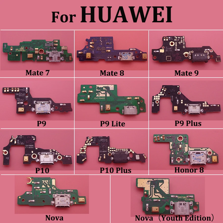 

For Huawei Mate 7 8 9 P9 P10 Plus Nova honor 8 USB Dock Connector Charging Port Charger Flex Cable Microphone Module Board
