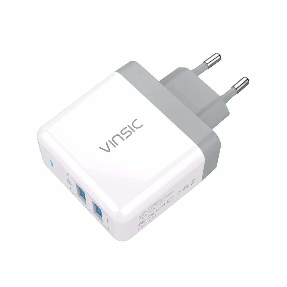 Внешний аккумулятор Vinsic 4.8A Dual USB Wall Зарядное устройство смарт телефонов