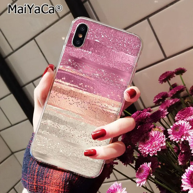 A13 MaiYaCa Золотой Розовый блестящий Мраморный чехол для телефона для iphone 11 Pro 11Pro Max 8 7 6 6S Plus 5 5S SE XR X XS MAX - Цвет: A13